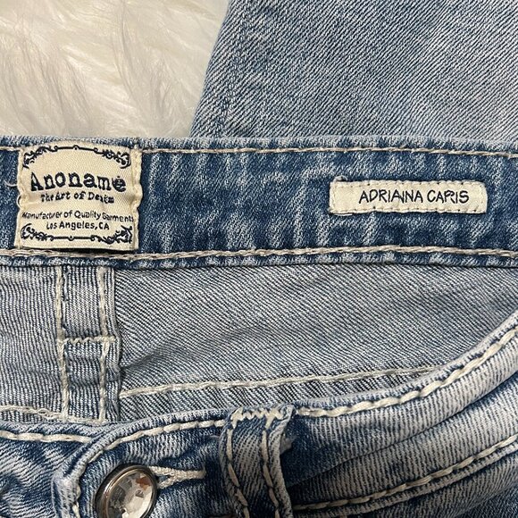 ANONAME Adriana Capri Jeans w Jewel button SIZE 27 - Picture 6 of 7